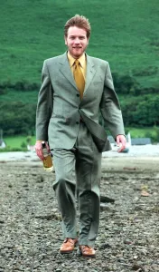 Ewan McGregor on the Isle of Arran July 1998 with bottle of Loch Ranza whisky Ewan McGregor on the Isle of Arran July 1998 with bottle of Loch Ranza whisky