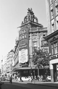 Exterior view of the London Hippodrome, after its conversion into the Talk of the Town Exterior view of the London Hippodrome, after its conversion into the Talk of the Town