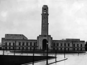 An exterior view of Swansea's Civic Centre. Swansea, Wales. 16th June 1938 An exterior view of Swansea's Civic Centre. Swansea, Wales. 16th June 1938