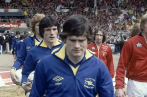 FA Cup Final 1979. Arsenal v. Manchester United. The teams walk out onto FA Cup Final 1979. Arsenal v. Manchester United. The teams walk out onto