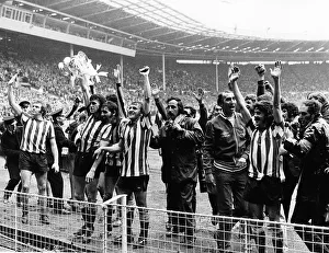 FA Cup Final 73 Sunderland v Leeds Sunderland team wave to fans after their win FA Cup Final 73 Sunderland v Leeds Sunderland team wave to fans after their win
