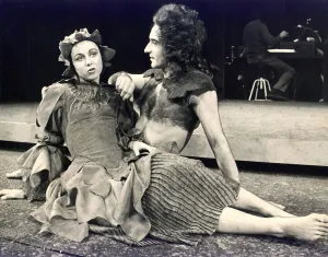 Fairy Antoinette Gibberstaff and Ben Kingsley, who plays the part of Puck performing Fairy Antoinette Gibberstaff and Ben Kingsley, who plays the part of Puck performing