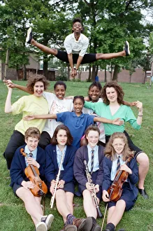 Fame... Fartown High School pupils get in the mood for their London debut Fame... Fartown High School pupils get in the mood for their London debut