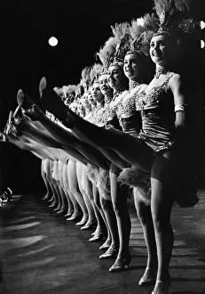 The famous Tiller Girls dance troupe performing one of their high-kicking routines The famous Tiller Girls dance troupe performing one of their high-kicking routines