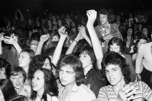 Fans at the Rolling Stones concert at Granby Halls in Leicester. 14th May 1976 Fans at the Rolling Stones concert at Granby Halls in Leicester. 14th May 1976