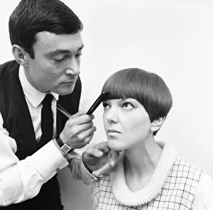 Fashion designer Mary Quant seen here having the finishing touches made to her new Fashion designer Mary Quant seen here having the finishing touches made to her new