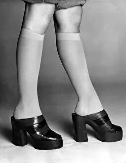 Images Dated 25th April 1974: Fashion: Platform shoes. April 1974 P005355