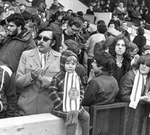 Images Dated 28th February 1981: A father and son enjoying themselves in the stands as they got to watch their team Leyton
