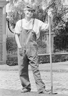 Felicity Kendal dressed as a gardener July 1982 whilst filming a new series of Felicity Kendal dressed as a gardener July 1982 whilst filming a new series of