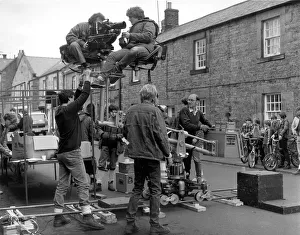 A film crew at work in Haydon Bridge, in Northumberland in 1984 A film crew at work in Haydon Bridge, in Northumberland in 1984