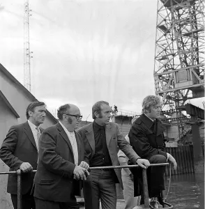 The filming of Get Carter at Wallsend in 1970 with actors George Sewell The filming of Get Carter at Wallsend in 1970 with actors George Sewell