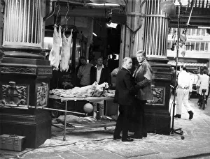 Filming scenes for their new movie, Brannigan. John Wayne (right Filming scenes for their new movie, Brannigan. John Wayne (right