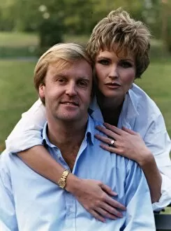 Images Dated 11th October 1989: Fiona Fullerton actress and boyfriend Marcus Mortimer a BBC producer October 1989