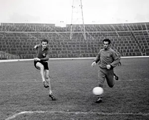Fiorentina goal getter Aurelio Milani slams a shot at goal during training at Hampden Fiorentina goal getter Aurelio Milani slams a shot at goal during training at Hampden