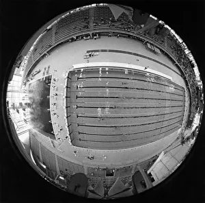 A fish-eye view of the Olympic swimming pool in Munich, used for the Olympic Games A fish-eye view of the Olympic swimming pool in Munich, used for the Olympic Games