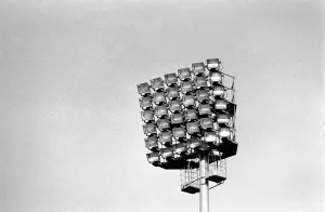 Floodlights. Division 1 football. Queens Park Rangers 0 v. Liverpool 1 Floodlights. Division 1 football. Queens Park Rangers 0 v. Liverpool 1