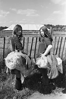 Flora and Daisy two early arrivals at Richfield Avenue, site of Reading Festival 22nd Flora and Daisy two early arrivals at Richfield Avenue, site of Reading Festival 22nd