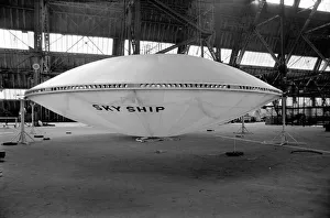 A flying saucer was seen at RAF Cardington formerly the Royal Airship Works, Beds A flying saucer was seen at RAF Cardington formerly the Royal Airship Works, Beds