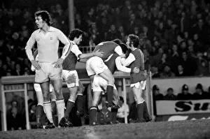 Football: Arsenal (1) vs. Leeds United (1). Division I. January 1977 77-00029-044 Football: Arsenal (1) vs. Leeds United (1). Division I. January 1977 77-00029-044