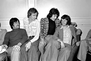 Football: Don Revie pictured with some of the members of the England squad at West Park Football: Don Revie pictured with some of the members of the England squad at West Park