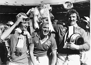 Football FA Cup Final 1977 Liverpool V Manchester United winners Man United Jimmy Nicholl Football FA Cup Final 1977 Liverpool V Manchester United winners Man United Jimmy Nicholl