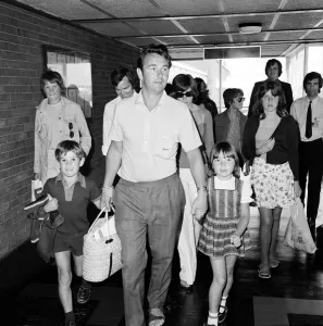 Football manager Brian Clough returns from Alicante with his children Nigel Football manager Brian Clough returns from Alicante with his children Nigel