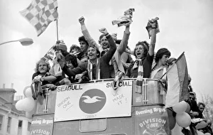 Football Players of Brighton FC - May 1979 on board an open top bus Football Players of Brighton FC - May 1979 on board an open top bus