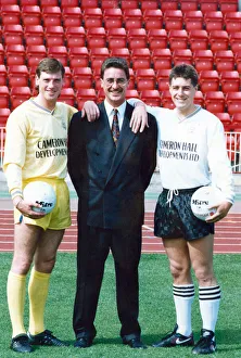Footballer Derek Bell of Gateshead FC (right). 15th August 1991 Footballer Derek Bell of Gateshead FC (right). 15th August 1991