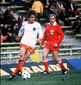 Footballer Johnny Rep of Holland during the World Cup 1978 match against Footballer Johnny Rep of Holland during the World Cup 1978 match against