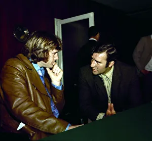 Footballer Rodney Marsh speaks with Manchester City manager Malcolm Allison after signing Footballer Rodney Marsh speaks with Manchester City manager Malcolm Allison after signing