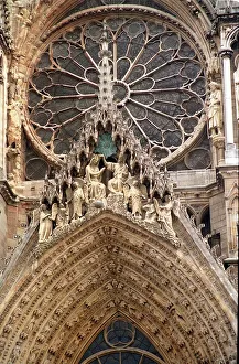 France Reims Rheims Cathedral exterior Detail France Reims Rheims Cathedral exterior Detail