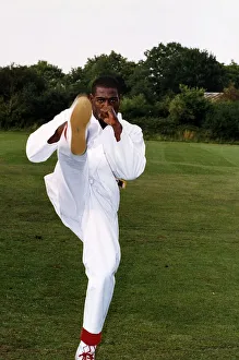 Frank Bruno Boxer has taken up Karate to help improve his speed and mental toughness Frank Bruno Boxer has taken up Karate to help improve his speed and mental toughness