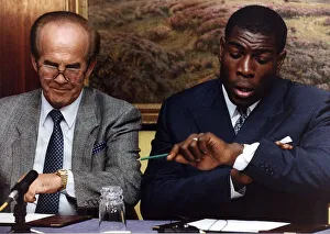 Frank Bruno Boxing Sitting at table with mickey duff after regaining his licence to box Frank Bruno Boxing Sitting at table with mickey duff after regaining his licence to box