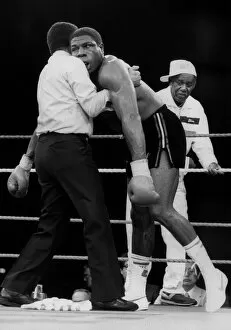 Images Dated 19th July 1986: Frank Bruno out but not down in his first World Championship fight against Tim