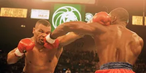 Frank Bruno and Mike Tyson exchange punches during the WBC world title fight in Las Vegas Frank Bruno and Mike Tyson exchange punches during the WBC world title fight in Las Vegas