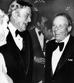 Frank Sinatra the singer with John Wayne the actor