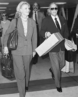 Frank Sinatra and wife Barbara Marx seen here departing Heathrow Airport Frank Sinatra and wife Barbara Marx seen here departing Heathrow Airport