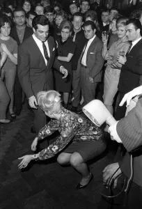 Frankie Vaughan singer Entertainer dancing The Twist Jan 1962 Frankie dances at Frankie Vaughan singer Entertainer dancing The Twist Jan 1962 Frankie dances at