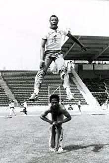 Franklin Jacobs, high jumper leap-frogs sprinter Joe Thomas at Crystal Palace Franklin Jacobs, high jumper leap-frogs sprinter Joe Thomas at Crystal Palace