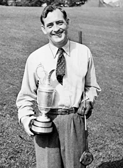 Fred Daley with the British Golf Open trophy Fred Daley with the British Golf Open trophy