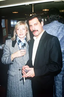 Freddie Mercury and girlfriend Mary Austin at Fashion Aid. November 1985 Freddie Mercury and girlfriend Mary Austin at Fashion Aid. November 1985