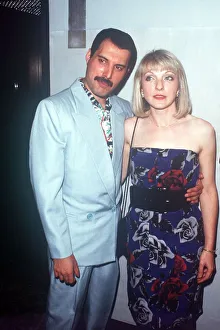 Freddie Mercury and Mary Austin at Queen party at London Roof Gardens July 1986 Freddie Mercury and Mary Austin at Queen party at London Roof Gardens July 1986