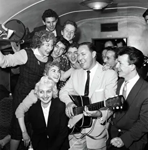 Frenzied scenes as American rock and roll singer Bill Haley arrives in London Frenzied scenes as American rock and roll singer Bill Haley arrives in London