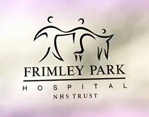 Frimley Park Hospital Sign near Camberley after attack on Kevin Parke at Broadmoor staff Frimley Park Hospital Sign near Camberley after attack on Kevin Parke at Broadmoor staff