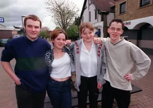 Gang warfare feature May 1998 Milngavie teenagers l-r Brian Gunnell 18 Mandy Mansell 17 Gang warfare feature May 1998 Milngavie teenagers l-r Brian Gunnell 18 Mandy Mansell 17