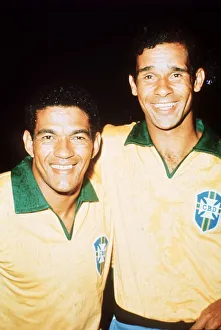 Garrincha and Brito of Brazil footballers Circa 1965 Garrincha and Brito of Brazil footballers Circa 1965