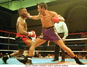 Gary Jacobs throws punch Pernell Whitaker boxing 26th August 1995 Gary Jacobs throws punch Pernell Whitaker boxing 26th August 1995