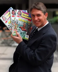 Gary Lineker TV Presenter promoting his own guide to Euro96 call Gary Linekers European Gary Lineker TV Presenter promoting his own guide to Euro96 call Gary Linekers European