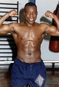 Gary Mason Boxing Heavywieght boxer flexing his muscles Gary Mason Boxing Heavywieght boxer flexing his muscles