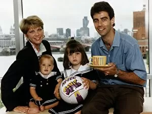 Images Dated 16th June 1992: Gary Stevens TV Presenter Former Footballer with family DBase